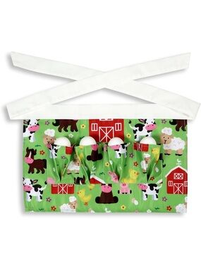 Toddler Egg Gathering Apron-Barnyard Kid’s Apron 4 Pockets